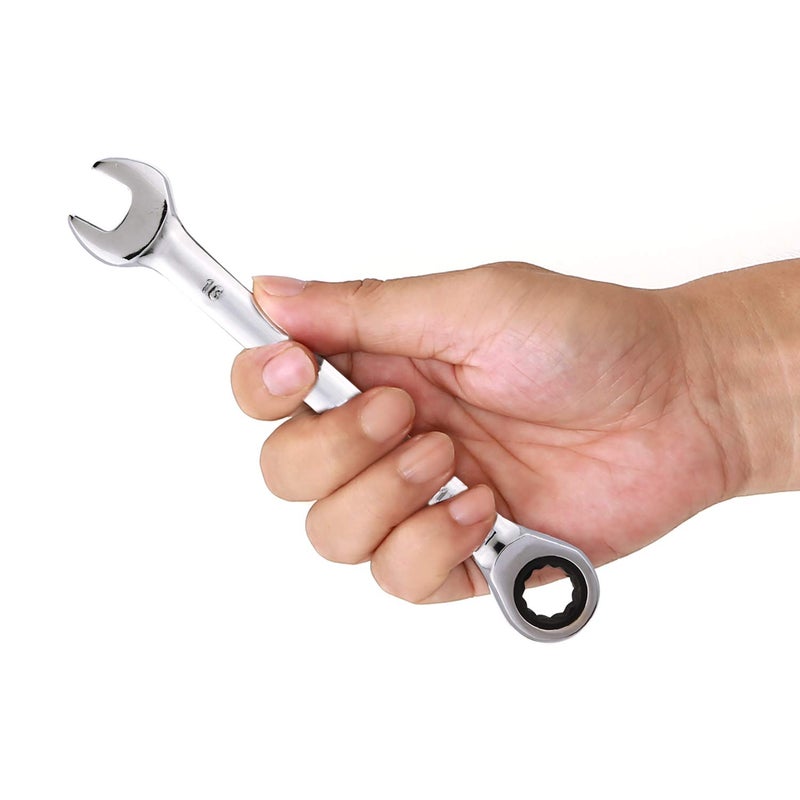 KINJOEK 2PCS 13mm Ratcheting Combination Wrenches Metric, 12-Point Design 72-Tooth Ratchet Gear Spanner - Image 4